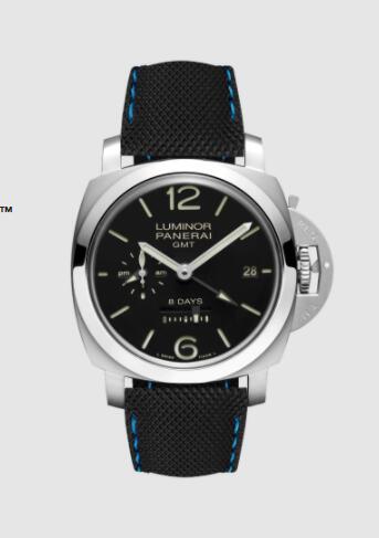 Panerai Luminor 8 Days GMT 44mm Replica Watch PAM00233 PANERAI SPORTECH BLACK